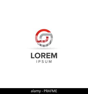 La Circulaire de création logo design concept abstrait , moderne et professionnel. Très agréable pour l'identité de la marque . Illustration de Vecteur