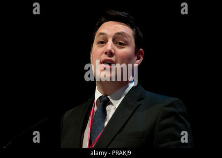 Birmingham, UK. Le 30 septembre 2018. Ben Houchen, Maire de Tees Valley, parle à la frange centrale Brexit événement au congrès du parti conservateur à Birmingham. © Russell Hart/Alamy Live News. Banque D'Images