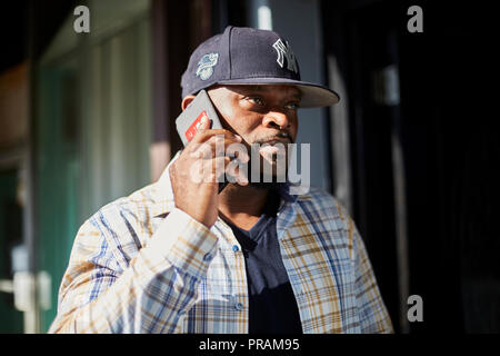 Bronx, New York, USA. 29 Septembre, 2018. Alvin Nolan, P.K.A. DJ GQ, on set, 'Time Matters' service de presse déc 9, 2018 Crédit : Mark J Sullivan/Alamy Live News Banque D'Images