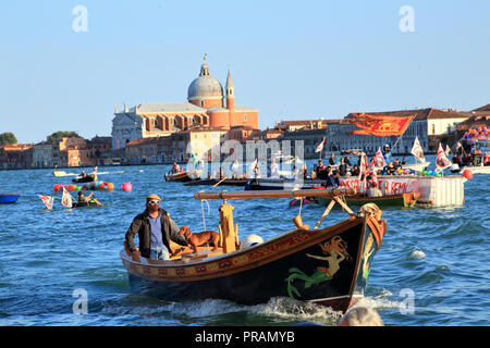 Venise, Italie. 30 Septembre, 2018. "Pas de protestation grandi navi !" contre les grands bateaux de croisière à Venise, Italie Banque D'Images