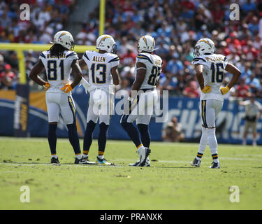 Carson, CA. Sep 30, 2018. Los Angeles récepteurs au cours de la NFL Chargers San Francisco 49ers vs Los Angeles Chargers au Stubhub Center de Carson, Ca, le 30 septembre 2018 (Photo par Jevone Moore : csm Crédit/Alamy Live News Banque D'Images