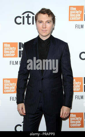 30 septembre 2018 Paul Dano assister au 56e Festival du Film de New York présente première mondiale de la faune à l'Alice Tully Hall, Lincoln Center de New York le 30 septembre 2018:RW/MediaPunch Crédit Banque D'Images