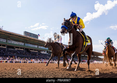 Arcadia, CA, USA. 1 octobre, 2018. 30 septembre 2018 : Vale Dori et Joe Talamo gagner l'enjeu Zenyatta Santa Anita Park le 30 septembre 2018 à Arcadia, Californie. Evers/ESW/CSM/Alamy Live News Banque D'Images