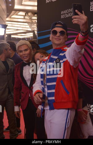 Fédération de Russie. Septembre 30, 2018. Rodrigo Alves - invité à la présentation annuelle du prix réel '2018' de la Fédération world music channel MusicBox. CROCUS Concert Hall, Moscou, Russie, le 30 septembre, 2018.Crédit : Pavel Kashaev/Alamy Live News Banque D'Images