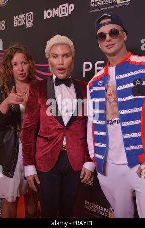 Fédération de Russie. Septembre 30, 2018. Rodrigo Alves - invité à la présentation annuelle du prix réel '2018' de la Fédération world music channel MusicBox. CROCUS Concert Hall, Moscou, Russie, le 30 septembre, 2018.Crédit : Pavel Kashaev/Alamy Live News Banque D'Images