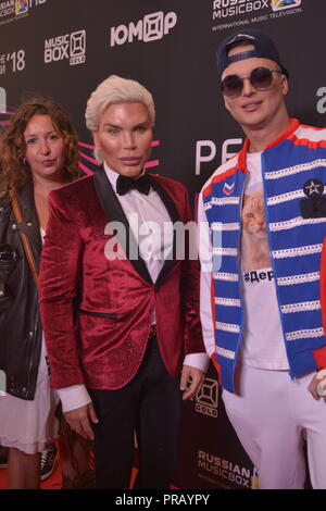 Fédération de Russie. Septembre 30, 2018. Rodrigo Alves - invité à la présentation annuelle du prix réel '2018' de la Fédération world music channel MusicBox. CROCUS Concert Hall, Moscou, Russie, le 30 septembre, 2018.Crédit : Pavel Kashaev/Alamy Live News Banque D'Images