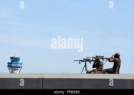 Cologne, Allemagne. Sep 29, 2018. Mesures de sécurité lors de la visite du Président turc Recep Tayyip Erdogan à Cologne. Cologne, 29.09.2018 | Conditions de crédit dans le monde entier : dpa/Alamy Live News Banque D'Images