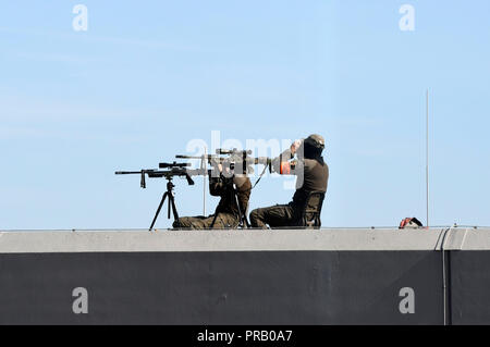 Cologne, Allemagne. Sep 29, 2018. Mesures de sécurité lors de la visite du Président turc Recep Tayyip Erdogan à Cologne. Cologne, 29.09.2018 | Conditions de crédit dans le monde entier : dpa/Alamy Live News Banque D'Images