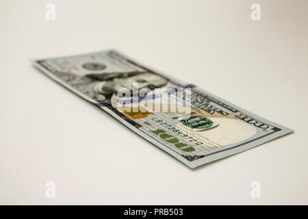 Cent billets dollar vue rapprochée Banque D'Images