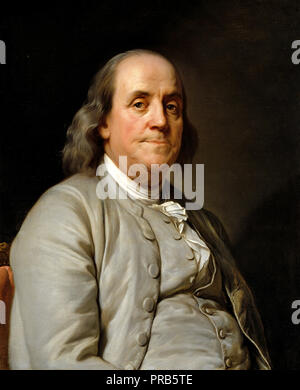 Joseph Duplessis, Benjamin Franklin, vers 1785 huile sur toile, National Portrait Gallery, Washington, D.C., USA. Banque D'Images