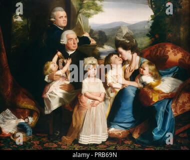 John Singleton Copley, La Famille Copley 1776-1777 Huile sur toile, National Gallery of Art, Washington, D.C., USA. Banque D'Images