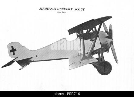 Types d'avions allemands. Siemens-Schuckert Scout. Vue de côté Banque D'Images