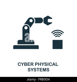 Les systèmes physiques Cyber icône. Design de style, de l'industrie 4.0 collection. UX et l'interface utilisateur. Perfect Pixel systèmes physiques cyber premium icône. Pour web d Banque D'Images