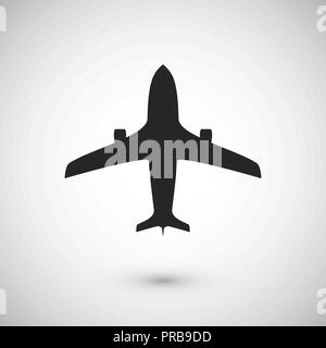 Icône de l'avion. Silhouette Jet modèle. Vector illustration isolé Illustration de Vecteur