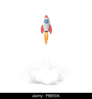 L'avion fusée. Idée d'Entreprise start up concept. Vector illustration isolé sur fond blanc Illustration de Vecteur