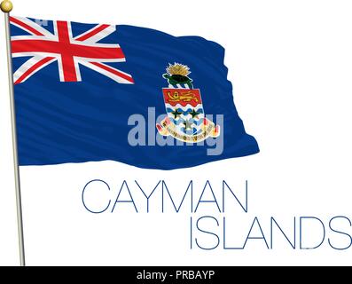 Drapeau des îles Caïmans, vector illustration Illustration de Vecteur