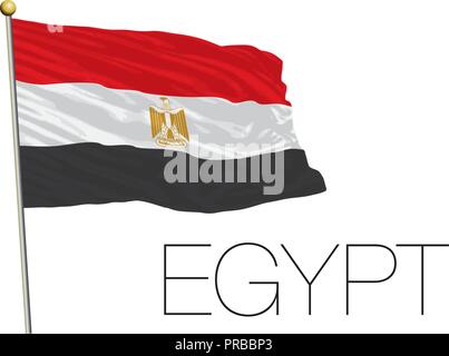 Drapeau de l'Égypte, vector illustration Illustration de Vecteur
