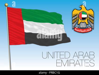 Emirats Arabes Unis drapeau, vector illustration Illustration de Vecteur