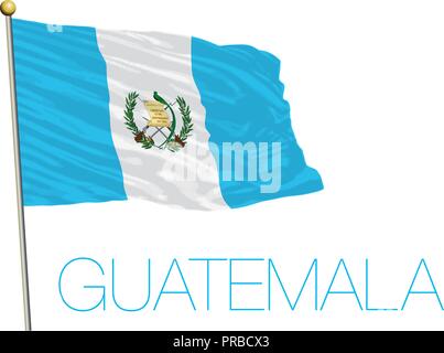 Drapeau de la République du Guatemala, vector illustration Illustration de Vecteur