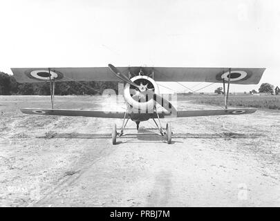 Poste de l'expérience de l'aviation, Langley Field, Hampton, VA. Vue avant de l'avion Nieuport 17 Banque D'Images