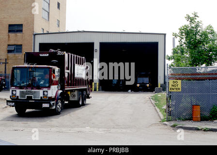 Septembre 1996 - Déchets solides municipaux - la gestion des déchets "pit" de l'usine Banque D'Images