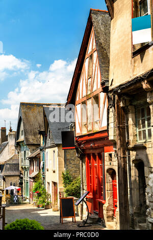 Maisons traditionnelles à vitré, France Banque D'Images