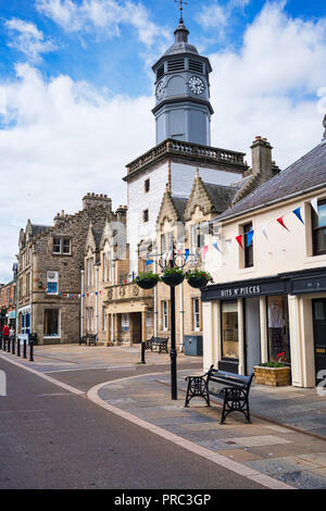 Dingwall high street, Town Centre, musée, tour, Inverness, Highland, Scotland, UK Banque D'Images