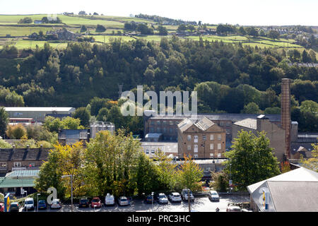 Vue de la ville, Sowerby Bridge, West Yorkshire Banque D'Images