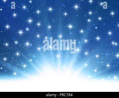 Abstract Vector Magic brillant clair fond bleu Illustration de Vecteur