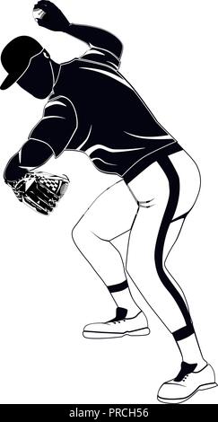 Balle de baseball noir pierres vector illustration Illustration de Vecteur