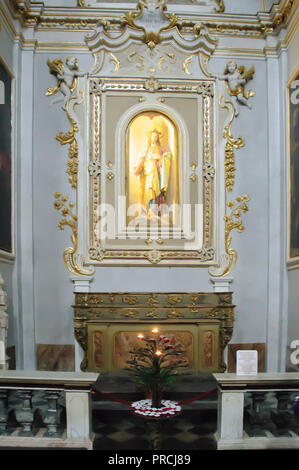 Statue de Jésus Christ Sacré Coeur à l'intérieur de la Chiesa di Sant'Agata Del Carmine, en Citta Alta, Bergame, Italie Banque D'Images