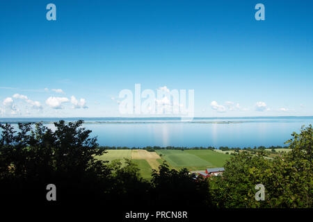 Une vue imprenable de la Brahehus au lac Gränna, Suède. Banque D'Images