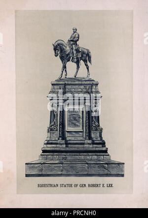 Statue équestre du général Robert E. Lee ca. 1890 Banque D'Images