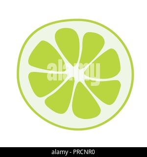 Fruits lime poster dans cartoon style représentant ensemble et la moitié des agrumes juteux frais isolé sur fond blanc y compris légende de la chaux. Vector illustration. Illustration de Vecteur