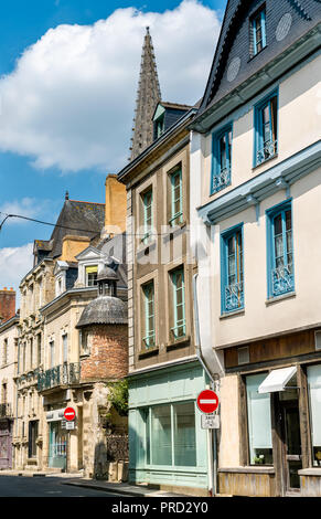 Maisons traditionnelles à vitré. Bretagne, France Banque D'Images