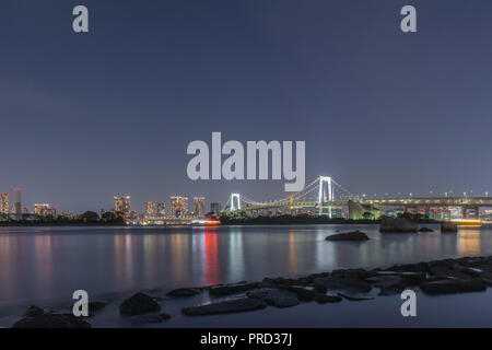 Une vue de la plage d'Odaiba Banque D'Images