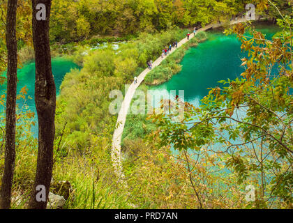 Le parc national des Lacs de Plitvice, Croatie Banque D'Images