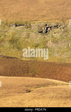 Images de paysage minimaliste de la West Pennine Moors près de Bolton. Paysages sans ciel. Banque D'Images