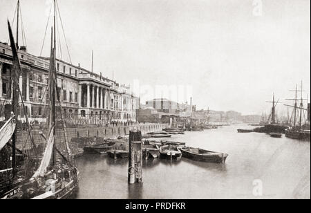 La Tamise et Custom House, Londres, Angleterre. À partir de l'encyclopédie d'affaires et Conseiller juridique, publié en 1920. Banque D'Images