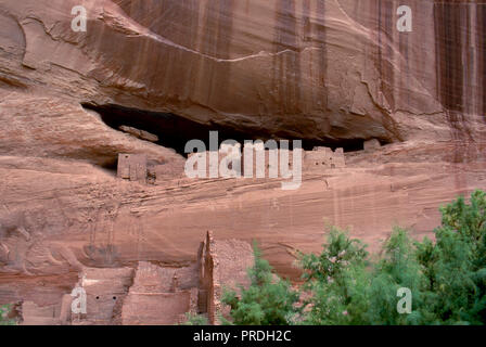 Ruines de la Maison Blanche, falaise, Habitation anasazi-Canyon de Chelly, Arizona. Photographie Banque D'Images