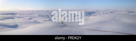 Tuktoyaktuk, Tuk, T.N.-O., Territoires du Nord-Ouest, Canada, Panorama aérien, Brian Martin RMSF Banque D'Images