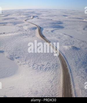 Tuktoyaktuk, Tuk, T.N.-O., Territoires du Nord-Ouest, Canada, Panorama aérien, Brian Martin RMSF Banque D'Images