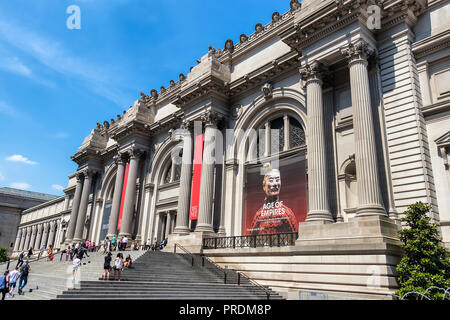 La ville de New York, USA - 13 juin 2017 : Façade du Metropolitan Museum of Art, New York Banque D'Images
