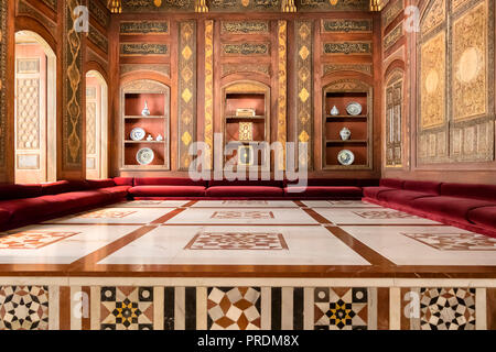 La ville de New York, USA - 13 juin 2017 : l'intérieur de la Chambre islamique du Metropolitan Museum of Art de New York Banque D'Images