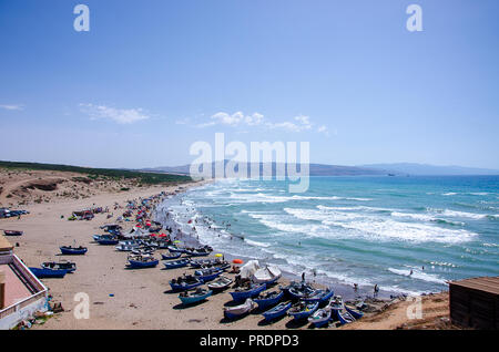 Vue panoramique de la plage de Cala Iris,Alhoceima - Maroc - Banque D'Images