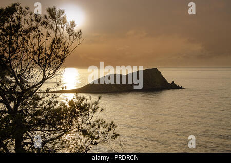 Vue panoramique de la plage de Cala Iris,Alhoceima - Maroc - Banque D'Images