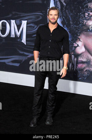 WESTWOOD, CA - 01 OCTOBRE : l'Acteur Kellan Lutz participe à la première mondiale de Columbia Pictures' 'Venom' au Regency Village Theatre Le 1 octobre 2018 à Westwood, en Californie. Photo de Barry King/Alamy Live News Banque D'Images