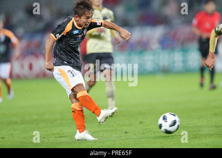 Tokyo, Japon. Sep 29, 2018. Shota Kaneko (S-Pulse) Football/soccer : 2018 J1 match de championnat entre F.C.Tokyo 0-2 Shimizu s-Pulse à Ajinomoto Stadium à Tokyo, au Japon . Credit : AFLO/Alamy Live News Banque D'Images