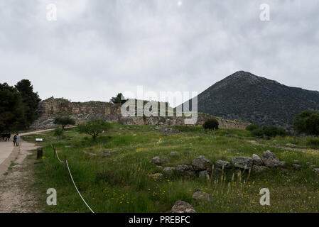 Le site archéologique de Mycènes en Grèce, Europe Banque D'Images