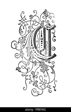 Lettre C. Publié dans histoire illustrée des grandes nations : à partir de la première des dates à l'heure actuelle (Charlotte Yonge Selmar Hess, M. Banque D'Images